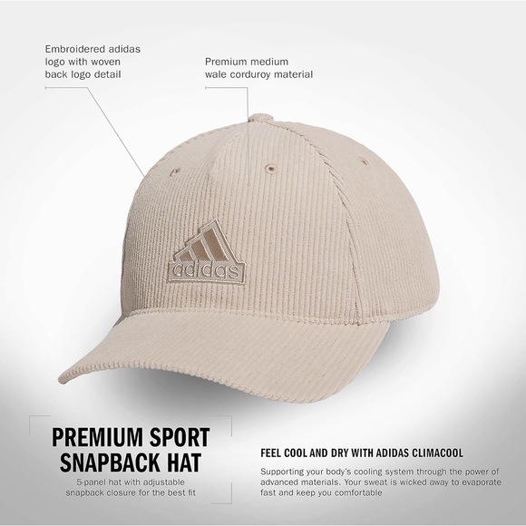 Premium Sport 5-Panel Structured Medium Crown Adjustable Fit Snapback Hat unisex - Picture 3 of 11